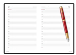 Gift set: Parker IM Premium fountain pen and red diary with gold cut