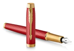Gift set: Parker IM Premium fountain pen and red diary with gold cut