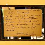A handwritten postcard with an autograph and a wish from the artist Marc Chagall
