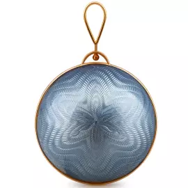 Ювелирный елочный шар, бело-голубой