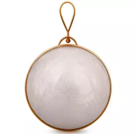 Ювелирный елочный шар, бело-голубой