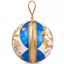 Ювелирный елочный шар "Роза" из меди