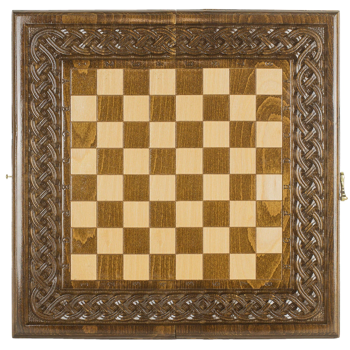 Chess + backgammon carved "Armenian Ornament 2" 50, Haleyan