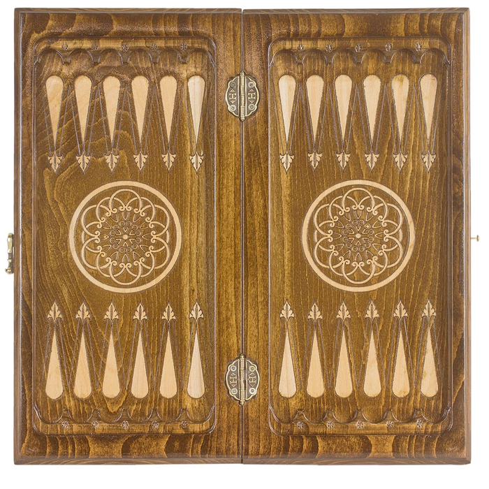 Chess + backgammon carved "Armenian Ornament 2" 50, Haleyan