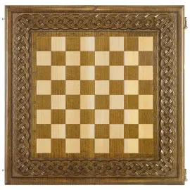 Шахматы + нарды резные "Армянский Орнамент 2" 40, Haleyan Шахматы + нарды резные "Армянский Орнамент 2" 40, Haleyan