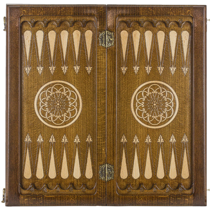 Chess + backgammon carved "Armenian Ornament 2" 40, Haleyan