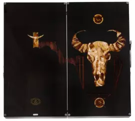 Нарды из мореного дуба и янтаря "Бык" коллекции "Тотем"