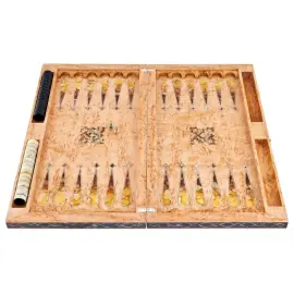 Нарды из карельской березы и янтаря "Жемчужина востока" коллекции "Ориент" Нарды из карельской березы и янтаря "Жемчужина востока" коллекции "Ориент"