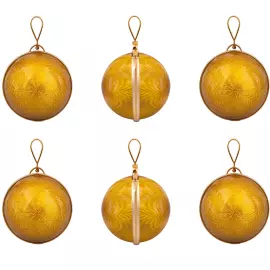 6pcs Jewelry Christmas Balls Set, Yellow