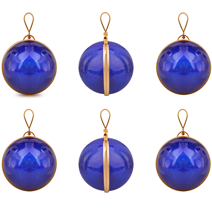 6pcs Jewelry Christmas Balls Set, Blue