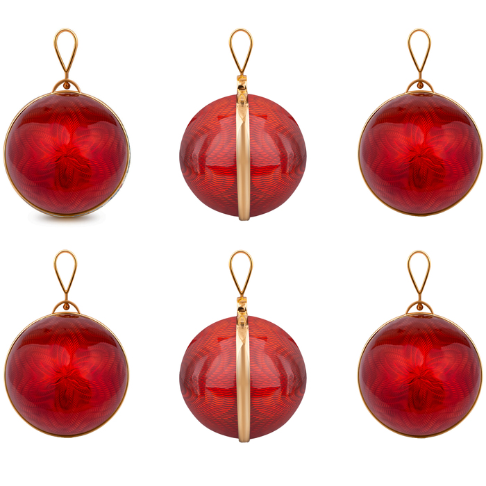 6pcs Jewelry Christmas Balls Set, Red