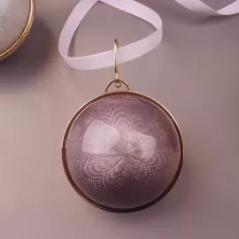 6pcs Jewelry Christmas Balls Set, Purple and White