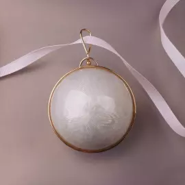 6pcs Jewelry Christmas Balls Set, Purple and White