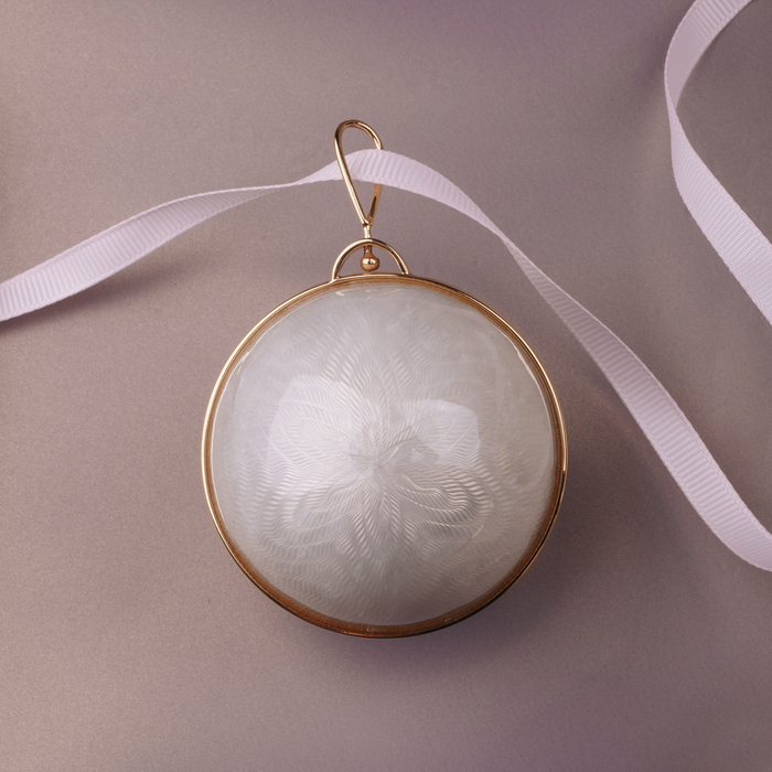 6pcs Jewelry Christmas Balls Set, Purple and White