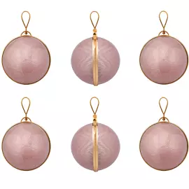 6pcs Jewelry Christmas Balls Set, Pink