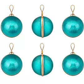 6pcs Jewelry Christmas Balls Set, Turquoise