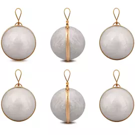 6pcs Jewelry Christmas Balls Set, White