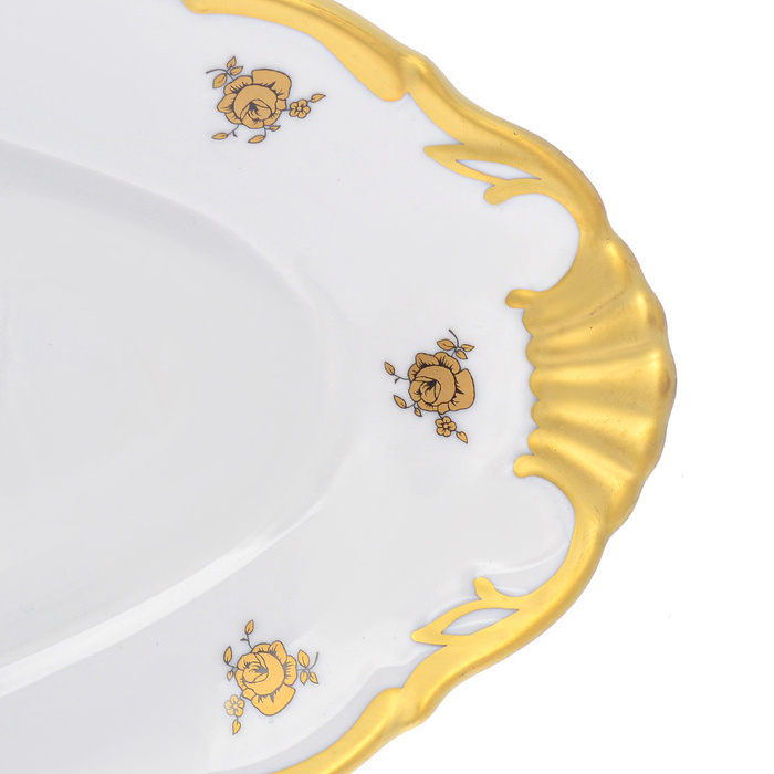 Блюдо для рыбы "Queen's Crown. Золотая роза"