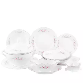 Столовый сервиз Bernadotte Серая роза платина  на 6 персон, 27 предметов