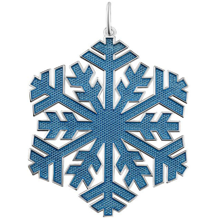 Jewelry Christmas tree toy "Snowflake" made of silver