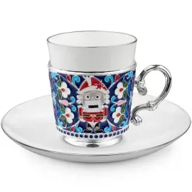 Кофейный набор из серебра и меди "Щелкунчик"