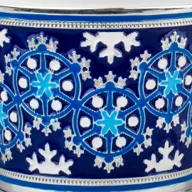 Кофейный набор из серебра и меди "Снежинка"