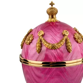 Ювелирная шкатулка-яйцо "Розовая волна"