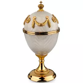 Ювелирная шкатулка-яйцо "Белая волна"