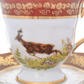 Кофейный сервиз Repast "Охота красная" на 6 персон, 15 предметов