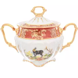 Кофейный сервиз Repast "Охота красная" на 6 персон, 15 предметов