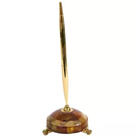 Ручка на подставке из янтаря