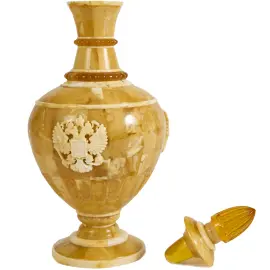 Набор для напитков янтарный "Герб РФ" на 2 персоны, 3 предмета