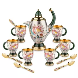Кофейный набор серебряный "Аромат утра" на 6 персон