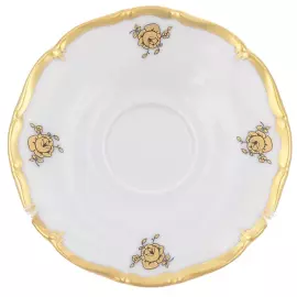 Кофейный сервиз мокка "Queen's Crown. Золотая роза" на 6 персон, 15 предметов