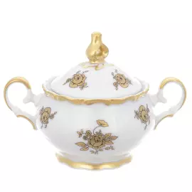 Кофейный сервиз мокка "Queen's Crown. Золотая роза" на 6 персон, 15 предметов