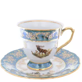 Кофейный сервиз Repast "Охота зеленая" на 6 персон, 15 предметов