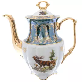 Кофейный сервиз Repast "Охота зеленая" на 6 персон, 15 предметов