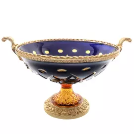 Fruit bowl on the leg Via Veneto blue