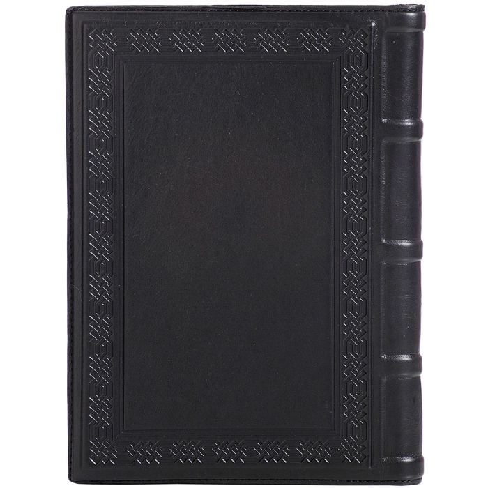 A5 leather-bound diary "Railwayman-3" with a nickel-plated cover