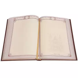 Ежедневник А5 в кожаном переплете "Строителю-6" с накладкой покрытой никелем