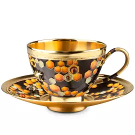 Сервиз чайный серебряный "Соты" на 2 персоны