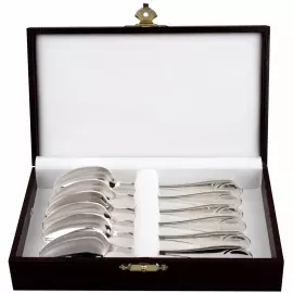 Набор чайных ложек из серебра "Классический" на 6 персон