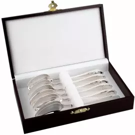 Набор чайных ложек из серебра "Классический" на 6 персон