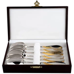 Набор чайных ложек из серебра "Изящный" на 6 персон