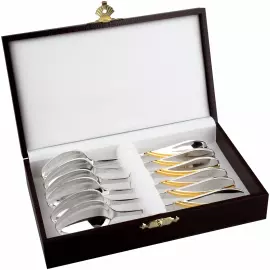 Набор чайных ложек из серебра "Изящный" на 6 персон