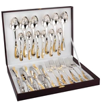 Столовый набор из серебра с золочением "Изящный" 24 предмета, на 6 персон