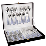 Столовый десертный набор из серебра "Елизаветинский" 24 предмета, на 6 персон