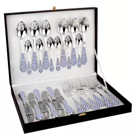 Столовый десертный набор из серебра "Елизаветинский" 24 предмета, на 6 персон