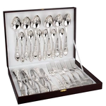 Столовый набор из серебра "Государственный Герб РФ" 24 предмета, на 6 персон