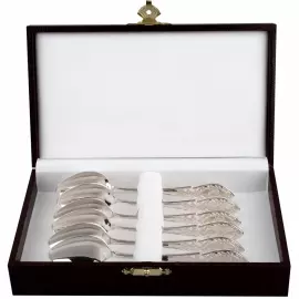 Набор кофейных ложек из серебра "Государственный Герб РФ" на 6 персон